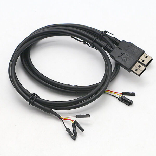 1m cp2102 usb rs232 à uart ttl module câble 4 broche 4p se , fil de câble 4 pin ftdi puce avec un gnd b vcc (1)