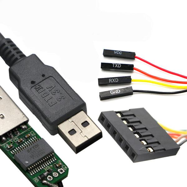 1M CP2102 Usb RS232 To Uart TTL Cable Module 4 pin 4p se , cavo metallico 4 Chip FTDI pin con un GND VCC B (5)