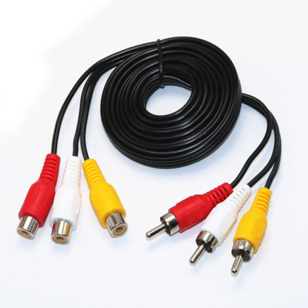 3 Rca Male To 3 Rca Female Audio Video Cable (3)