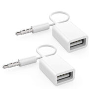 3.5Mm macho aux plug plug jack para USB 2.0 Cabo USB feminino (1)