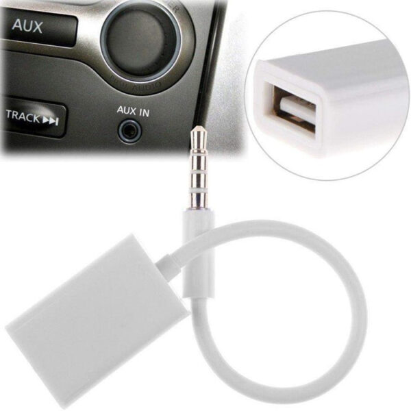 3.5Mm maschio Aux Audio Plug Jack a USB 2.0 Cavo USB femmina (4)