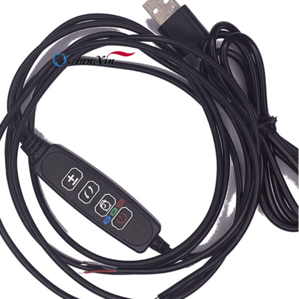 5V 12V Usb Cable With Color Dimmer OnOff Power Timer Switch (3)