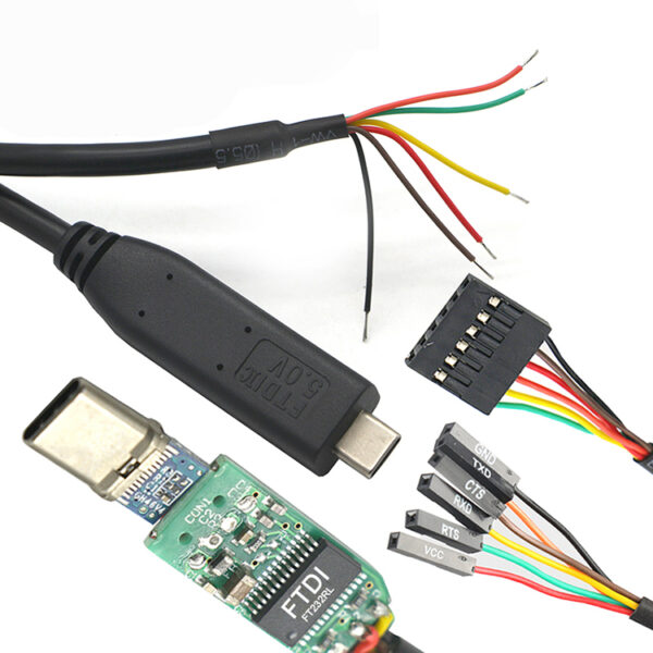 6-ftdi rs232 페이딩 타입 c USB a ~ 5v ttl 케이블 (3)