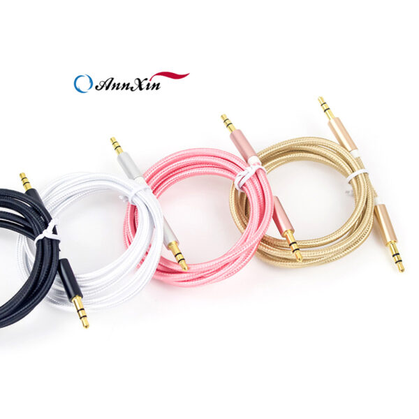 High Quality 3.5mm Stereo Jack Aux Audio Cable Male to Male for Car Headphone (1)