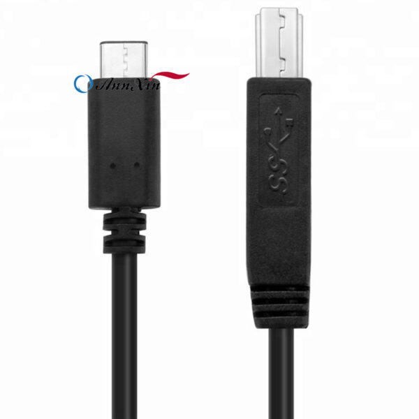 Usb 3.1 第 1 代 C 型公头转 USB 3.0 标准 B 型公头数据电缆 (1)