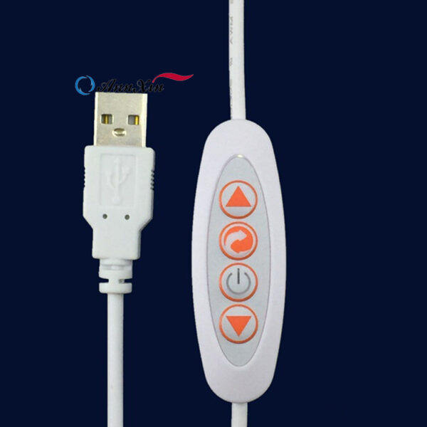 Удлинительный кабель USB On Off с кнопочной полосой переключателя шнура белый куполообразный (4)