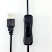 Prise USB vers Dc5521 avec câble de 1 m et commutateur blanc (5)