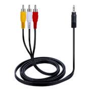 3.5mm to 3 RCA Male Plug to RCA Stereo Audio Video Male AUX Cable 5FT Cord (1)