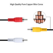 3.5mm to 3 RCA Male Plug to RCA Stereo Audio Video Male AUX Cable 5FT Cord (3)