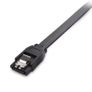 90 度直角萨塔 III 6.0 英镑 SATA 电缆 (萨塔 3 电缆) 黑 – 18 英寸 (4)