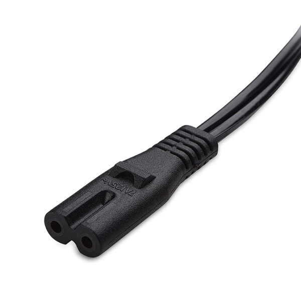 Non Polarized Power Cord, 2 Slot Power Cable (NEMA 1-15P to IEC C7) 10 フィート (1)