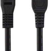 Non Polarized Power Cord, 2 Slot Power Cable (NEMA 1-15P to IEC C7) 10 Piedi (2)