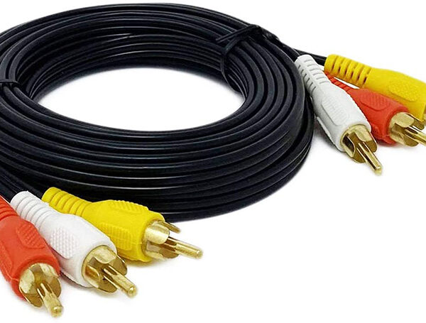 RCA MMx3 AudioVideo Cable Gold Plated – Audio Video RCA Cable (3-RCA – 12 Feet) (4)