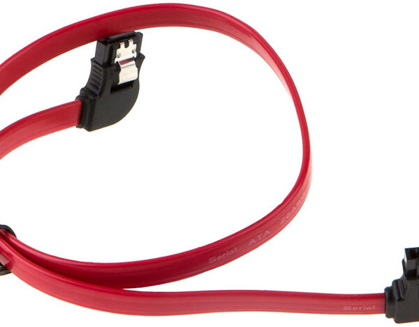SATA III Cable, 18-inch SATA III 6.0 Gbps Left Angle 7pin Female to Left Angle Female Data Cable (2)