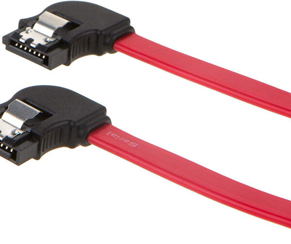 SATA III Cable, 18-inch SATA III 6.0 Gbps Left Angle 7pin Female to Left Angle Female Data Cable (3)