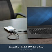 SATA 转 USB 电缆 USB 3.0 至 2.5" SATA III 硬盘适配器外部转换器，用于 SSDHDD 数据传输 (2)