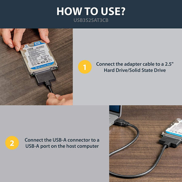 SATA к USB кабель USB 3.0 в 2,5 "SATA III жесткий диск адаптер внешний преобразователь для передачи данных SSDHDD (3)