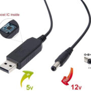 USB zu DC Konvertierungskabel 5V zu 12V Spannung Step-Up Kabel 5.52.1mm DC Stecker 1M (3)
