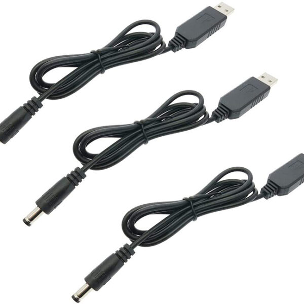USB zu DC Konvertierungskabel 5V zu 12V Spannung Step-Up Kabel 5.52.1mm DC Stecker 1M (5)