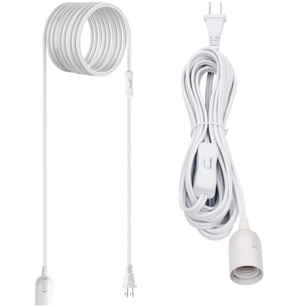 UsbLed Lamp Cord Extension Hanging Cable 360W Suitable For E26 E27 Socket With On Off Switch For Paper Lantern (2)