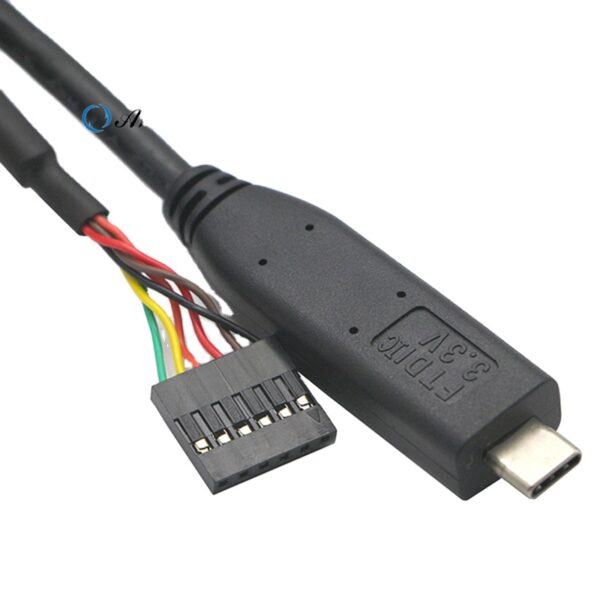 مصنع OEM FTDI USB نوع C ذكر إلى TTL 3.3V 5V كابل تسلسلي (2)